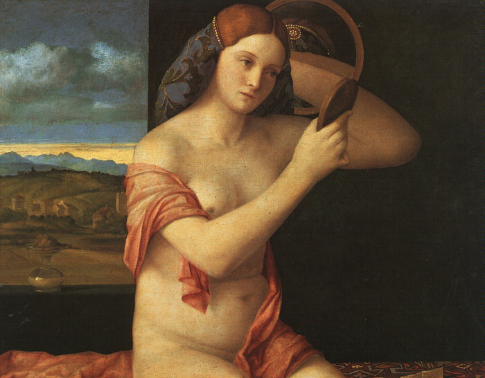 Naked Young Woman in Front of the Mirror Bellini Naked Young Woman in Front of the Mirror Bellini